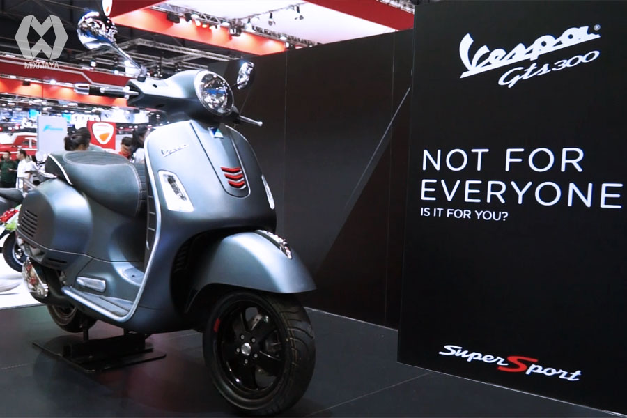 Motor Show 2018 ที่บูธ Vespa มีรถรุ่นใหม่มาให้ชมกันถึง 3 รุ่น