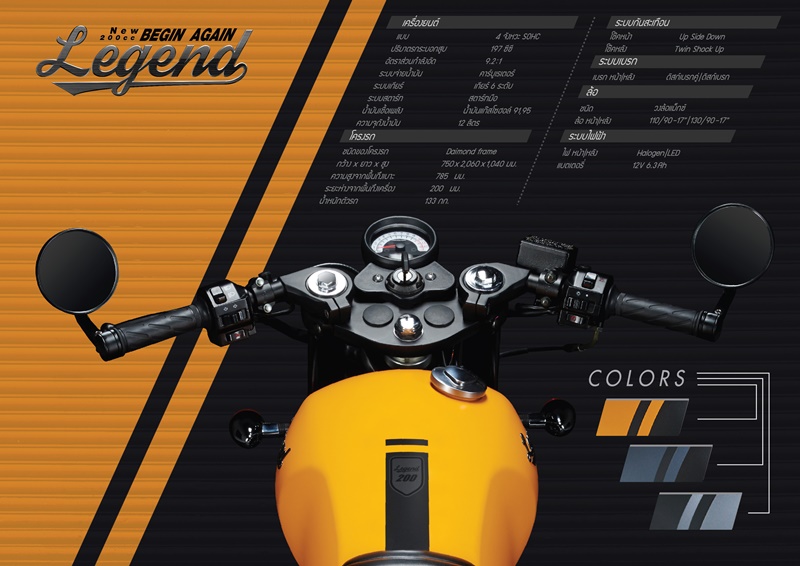 GPX Legend 200 2018 โฉมไมเนอร์เชนจ์ใหม่ ราคา 68,500 บาท