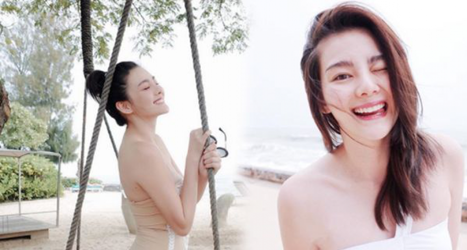 "ดิว อริสรา" พร้อมพ้องเพื่อนเซ็กซี่เริงร่าริมทะเล