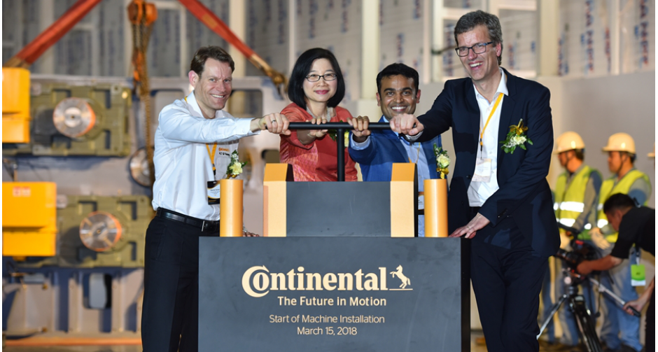 คอนติเนนทอล ไทร์ส เริ่มติดตั้งเครื่องจักรเครื่องแรกที่โรงงานกรีนฟิลด์ ไทร์ จังหวัดระยอง