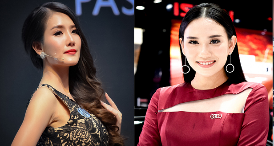 ประชันความน่ารักของ "พริตตี้" ในงานมอเตอร์โชว์ 2018