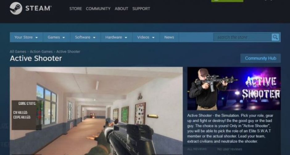 Active Shooter เกมยิงในโรงเรียนซึ่งถูกถอนจาก Steam