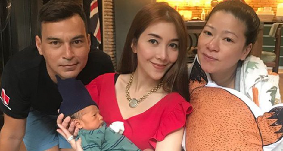 "วุ้นเส้น" รับขวัญหลานชายคนใหม่ "น้องมิก้า" ลูกชาย "เรย์ แมคโดนัลด์"