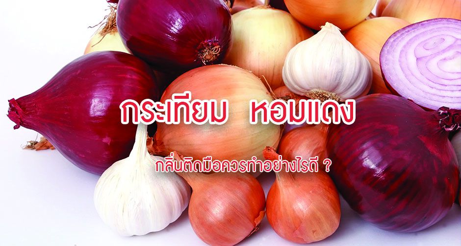 กระเทียม  หอมแดง กลิ่นติดมือควรทำอย่างไรดี ?