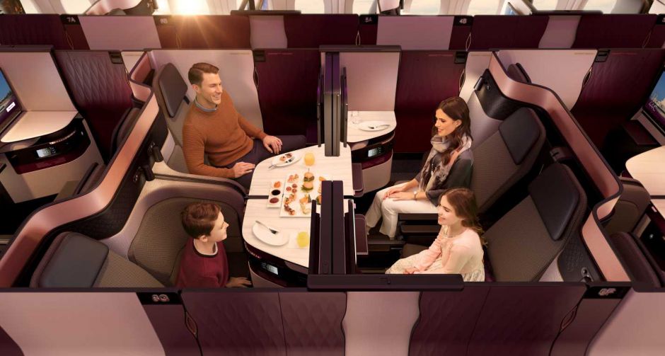 สายการบินกาตาร์ แอร์เวย์ส ให้บริการที่นั่งชั้นธุรกิจ QSUITE (คิวสวีท) ในเส้นทางกรุงเทพฯ