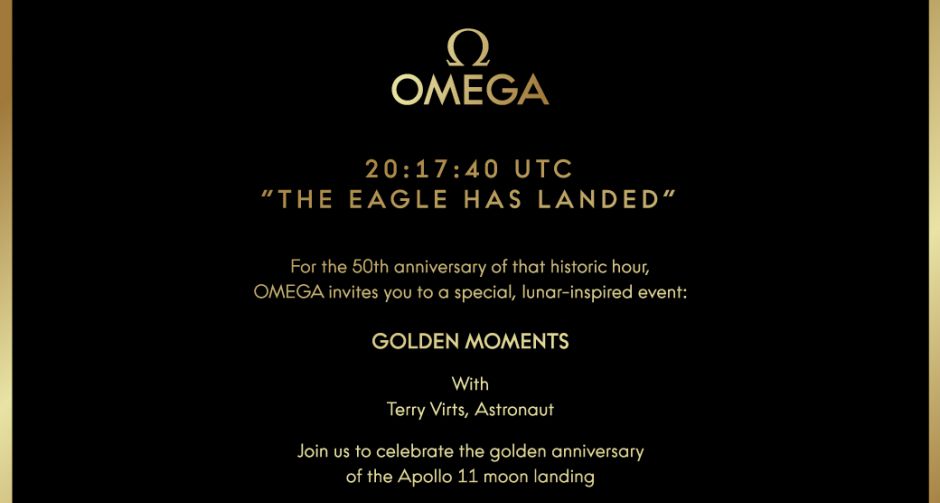 "GOLDEN MOMENTS" เอ็กซ์คลูซีฟปาร์ตี้ ฉลองครบรอบ 50 ปีให้กับภารกิจพิชิตดวงจันทร์ พร้อมเปิดตัว โอเมก้า สปีดมาสเตอร์ อพอลโล