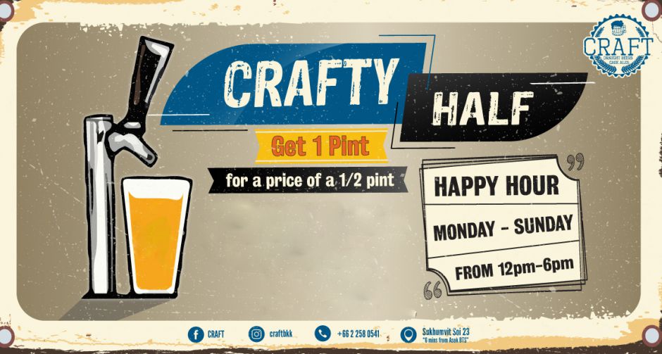 Crafty Half Promotion at Craft Sukhumvit 23