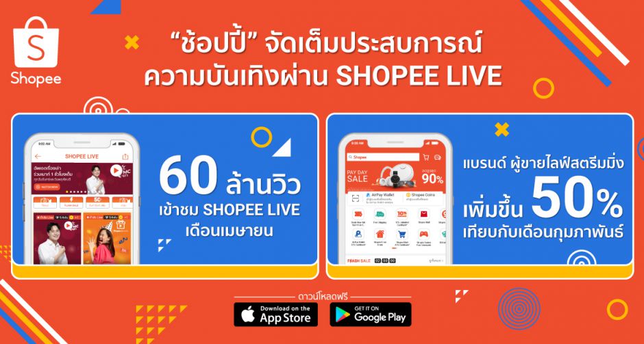 ช้อปปี้  ขานรับ นิวนอร์มัล ชู 3 เทรนด์ไลฟ์สตรีมมิ่งไทย  ชี้ผู้ใช้งานเสพคอนเทนต์ไทยเทศผ่าน Shopee Live มากขึ้น