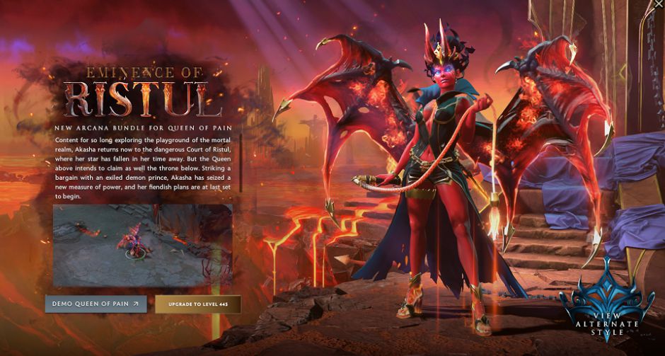ราชินีกลับมาทวงบัลลังก์ Queen of Pain เปิดตัวชุด Arcana สุดอลังการณ์