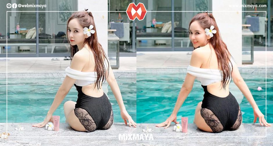 แซ่บไฟลุก  "เป้ย ปานวาด" ใส่ชุดว่ายน้ำซีทรูอวดบั้นท้ายสุดเซ็กซี่ 