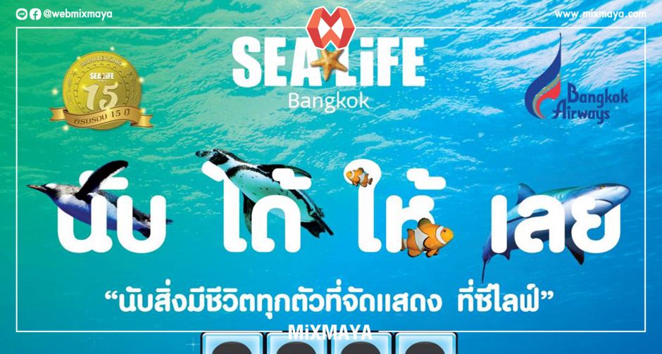 ซีไลฟ์ แบงคอก ฉลองครบรอบ 15 ปี แจกตั๋วบินฟรีไปสมุย!  กับกิจกรรม นับ-ได้-ให้-เลย ท้านับสิ่งมีชีวิตทุกตัวในอควาเรียม