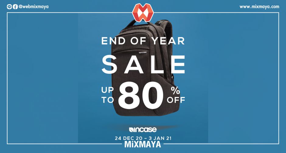 INCASE ปล่อยโปรโมชั่นครั้งใหญ่ #INCASE END OF YEAR SALE 2020 ลดทุกคอลเลคชั่นสูงสุดถึง 80%