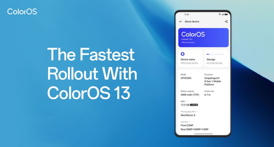OPPO เปิดอัปเดต ColorOS 13 เร็วที่สุดในประวัติศาสตร์  พร้อมรับประกันการอัปเดตซอฟต์แวร์ที่ยาวนานขึ้นในปี 2566