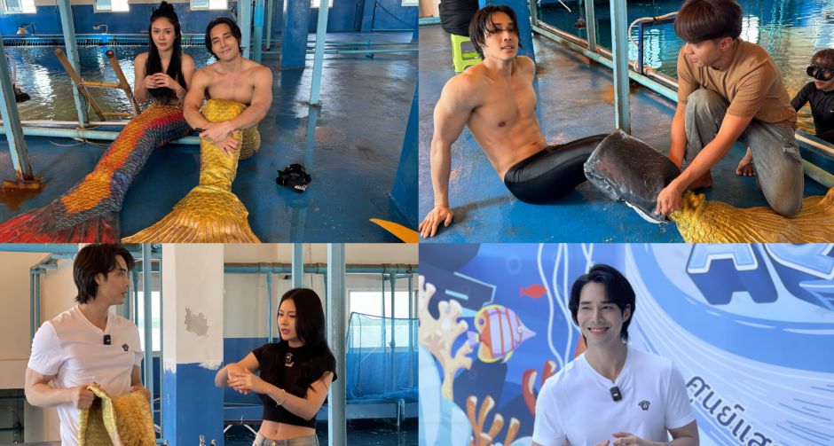 เด่นคุณ โชว์ซิกแพคสวมหางเงือก เรียนรู้อาชีพนางเงือกโชว์ ในรายการ Job Star... กว่าจะเป็น