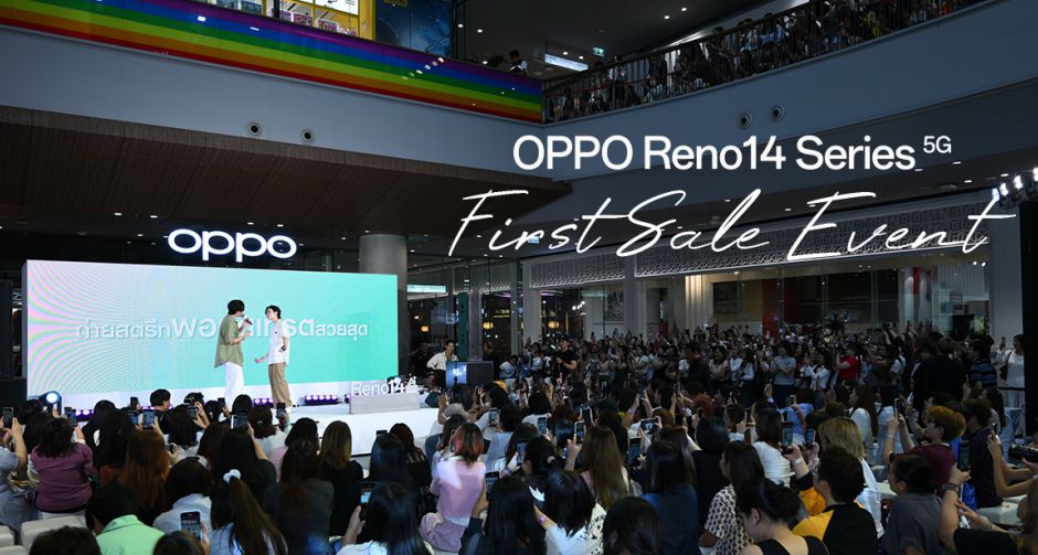 OPPO ชวนแฟนๆ และเหล่านักแสดงสุดฮอต เพิร์ธ-แซนต้า, นัท ศุภณัฐ และ บอนนี่ ที่งาน OPPO Reno14 Series 5G First Sale Event