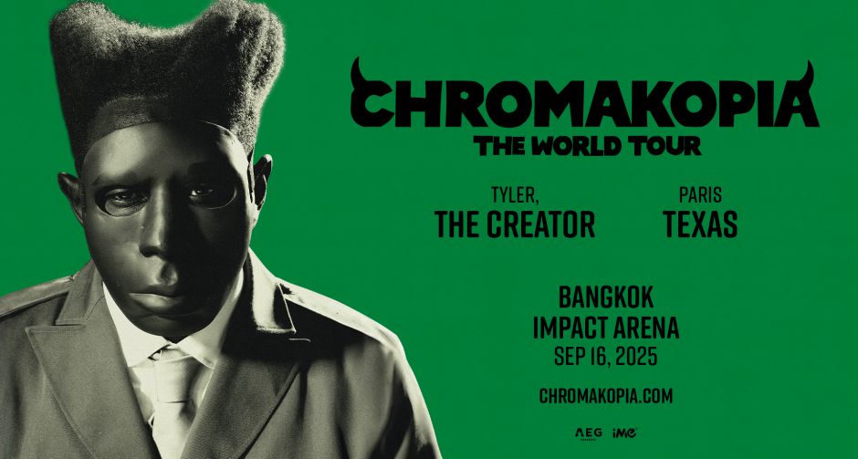 สัปดาห์หน้า! Tyler, The Creator เตรียมระเบิดความมันส์สะเทือนกรุงเทพฯ ใน CHROMAKOPIA THE WORLD TOUR