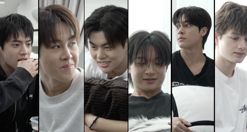 ไนซ์  ศิลปิน วง ATLAS ซุ่มดู  6 หนุ่ม MCHOICE TRAINEE ในรายการ MCHOICE TRAINEE ROAD TO DEBUT ฝึกซ้อมการเต้นก่อนขึ้นโชว์