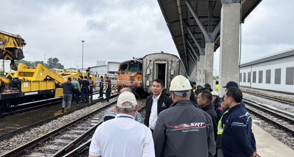 การรถไฟฯ ชี้แจงเหตุรถจักรสับเปลี่ยนชนริ้วขบวนรถโดยสารภายในย่านรถไฟทางไกล (ย่านพหลโยธิน)